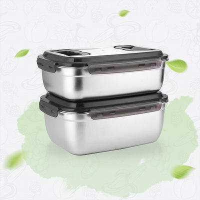 Stainless Steel Lunch Box with two handles lid / Container Set RGS-FW273