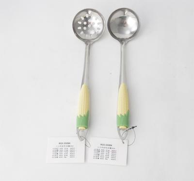 Stainless Steel Small Corn Soup Leak And Spoon 201# RGS-S5084