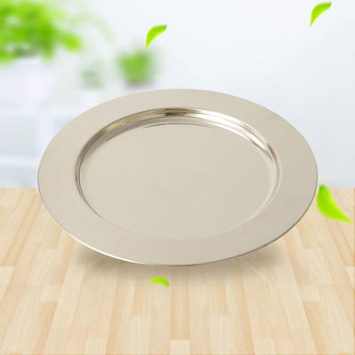 Stainless Steel Dining Plate, Imitation Golden Dinnerware