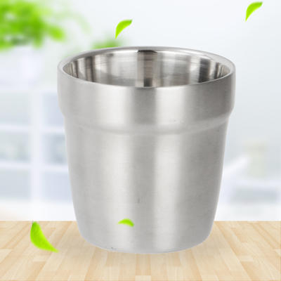 Stainless Steel Korean-style Cup With Double-layer (bright/sanded) 304# RGS-CK25002