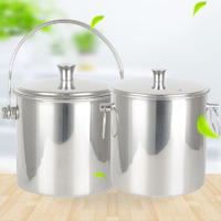 Stainless Steel Korean-style Division Ice Bucket(Include Ice Clip)RGS-I082