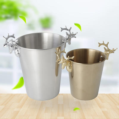 Stainless Steel Champagne Bucket With Antlers RGS-I198/RGS-i199