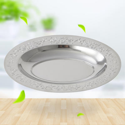 Stainless Steel Magnetic Thicken Egg Plate With Wide-edge RGS-PD175